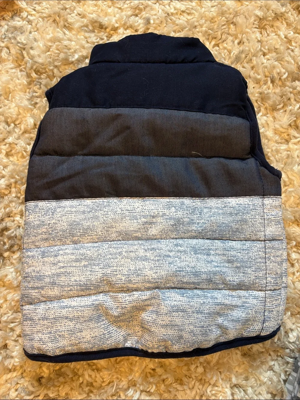 Calvin Klein (CK) Quilted Puffer Vest - Navy & Heather Gray